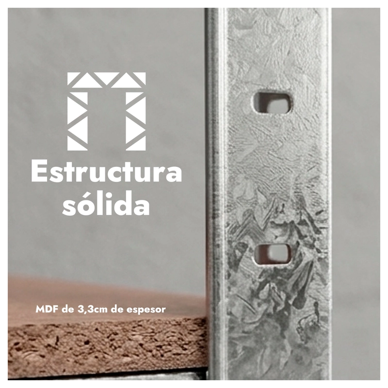 ESTANTERIA METALICA 5 NIVELES 180X90X40 CM MULTIUSO - 3
