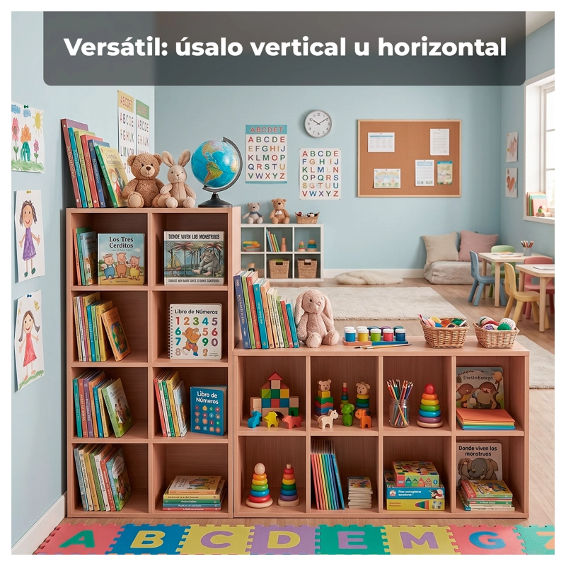 ESTANTE BIBLIOTECA ORGANIZADOR MULTIFUNCIONAL 120X30X64 - 4