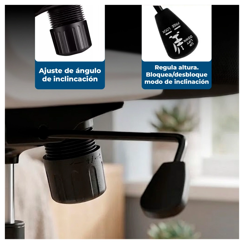 SILLA ERGONOMICA OFICINA RECLINABLE APOYACABEZA - 4