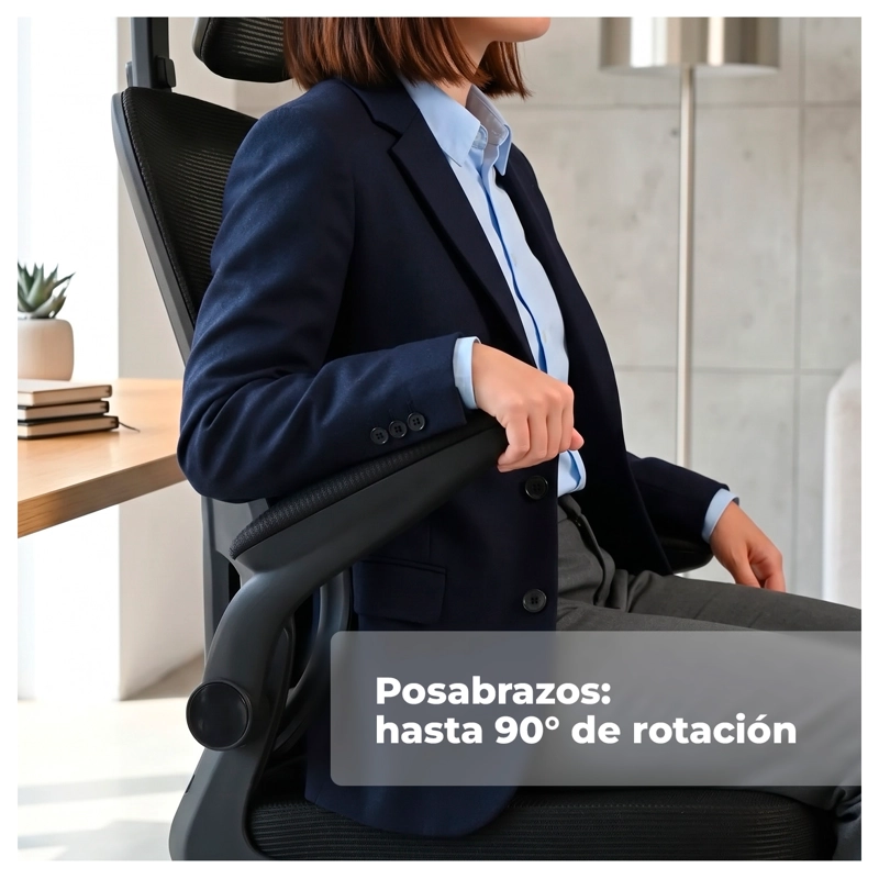 SILLA OFICINA ERGONOMICA RECLINABLE SOPORTE LUMBAR - 10