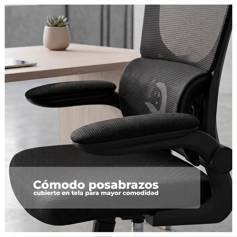 SILLA OFICINA ERGONOMICA RECLINABLE SOPORTE LUMBAR - 9