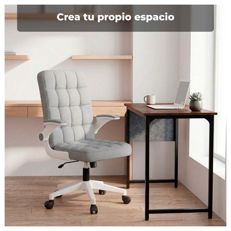 ESCRITORIO OFICINA 100CM ESTRUCTURA METALICA CON BOLSA Y GANCHO LATERAL - 5