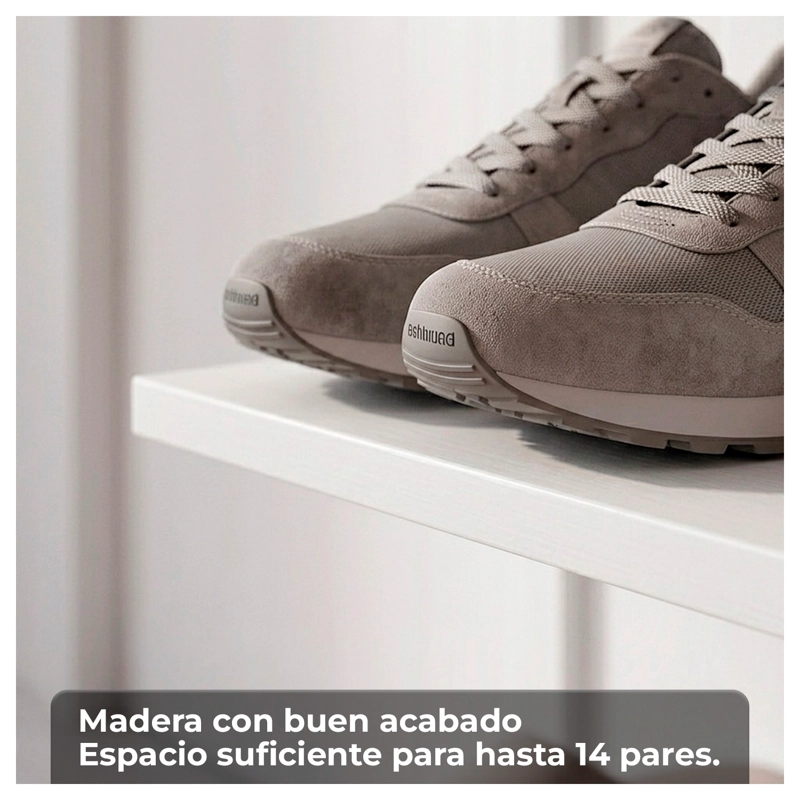 ZAPATERO VERTICAL MUEBLE ORGANIZADOR PARA HOGAR MADERA - 4