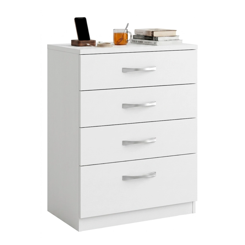 COMODA BLANCA 4 CAJONES MUEBLE ORGANIZADOR DORMITORIO - 1