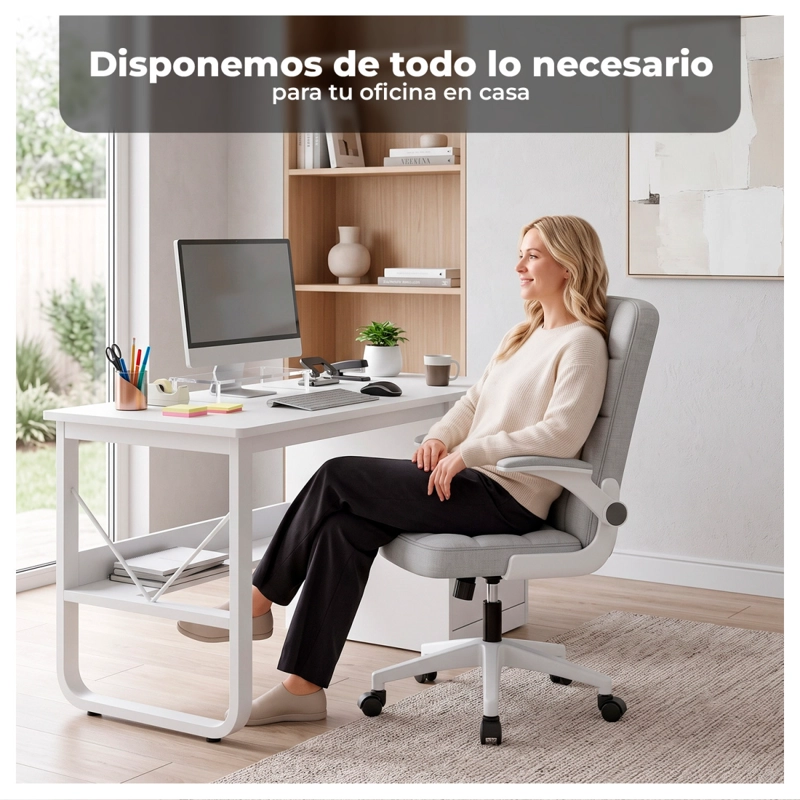 ESCRITORIO 100CM HOME OFFICE CON CAJONES PUERTA Y GABINETE - 5