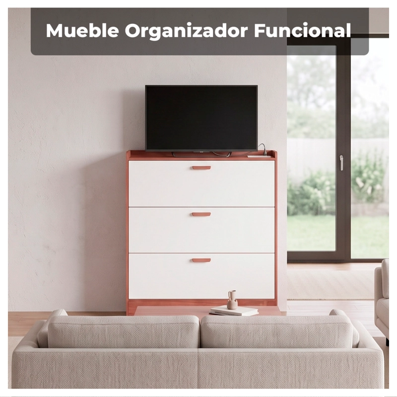 ZAPATERO ORGANIZADOR XXL 25 PARES CON ENCHUFE Y USB - 5