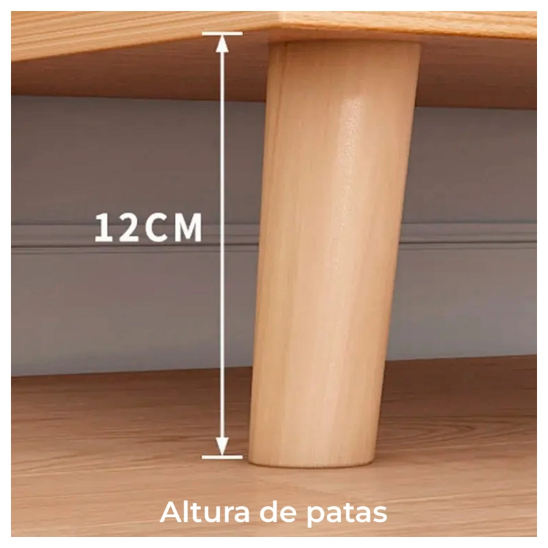 VELADOR DE MADERA CON 3 CAJONES Y REPISAS 61X50X30 CM - 3