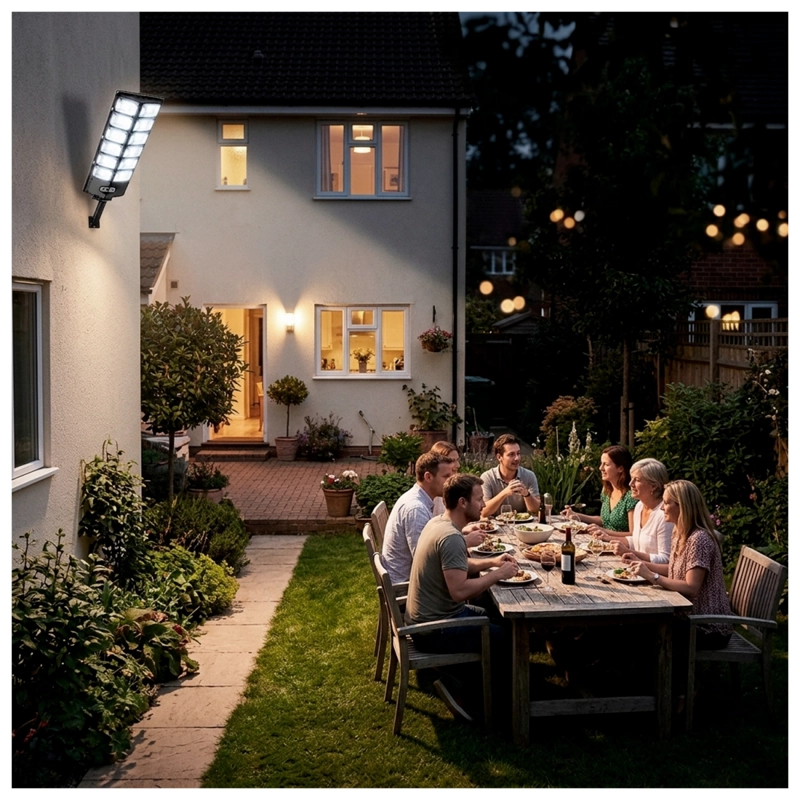 Foco LED Solar 400W 800 Lúmenes 504 LED IP65 con Sensor y Control Remoto - 7