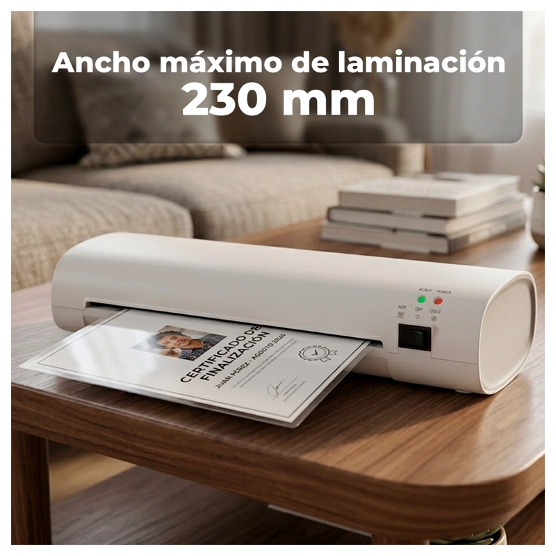 LAMINADORA FRIO CALIENTE 260W CON KIT DE CORTE 300 LAMINAS - 4