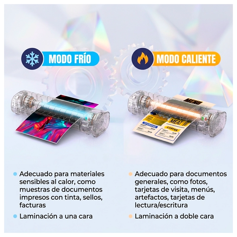 LAMINADORA FRIO CALIENTE 260W CON KIT DE CORTE 300 LAMINAS - 6