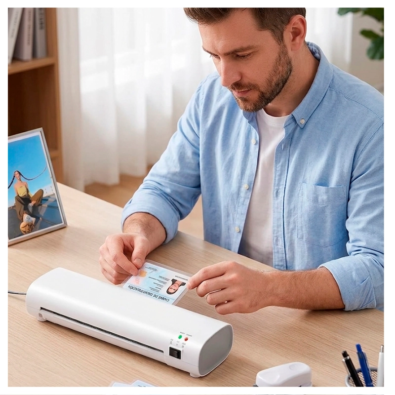 LAMINADORA FRIO CALIENTE 260W CON KIT DE CORTE 300 LAMINAS - 9