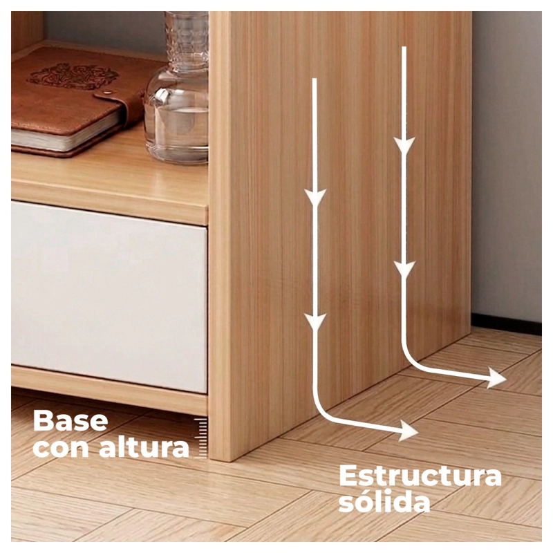 VELADOR CON CAJON Y DOBLE REPISA 61×35×30CM - 3