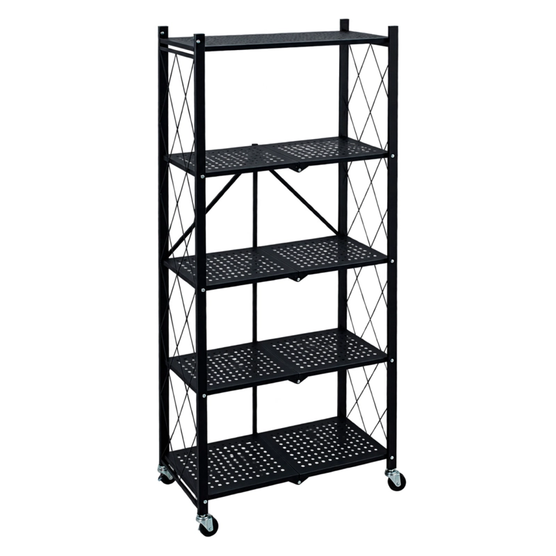 ESTANTE METALICO PLEGABLE 5 NIVELES REFORZADO HASTA 100KG - 1
