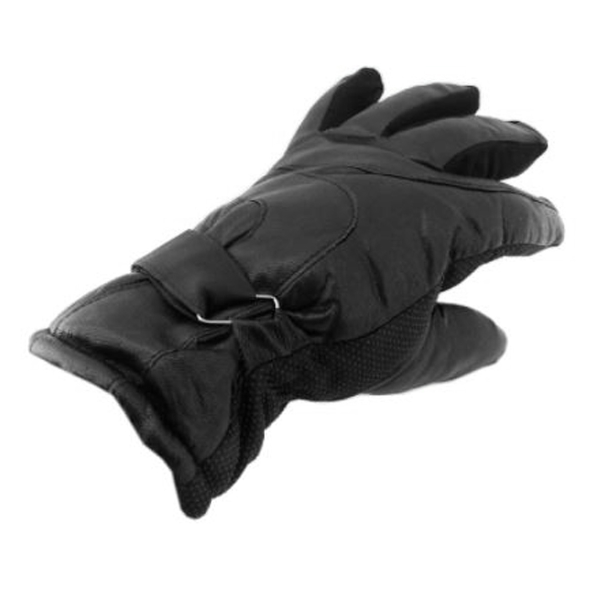 GUANTE CUERO MOTO GRIPE DELUXE NEGRO - 2
