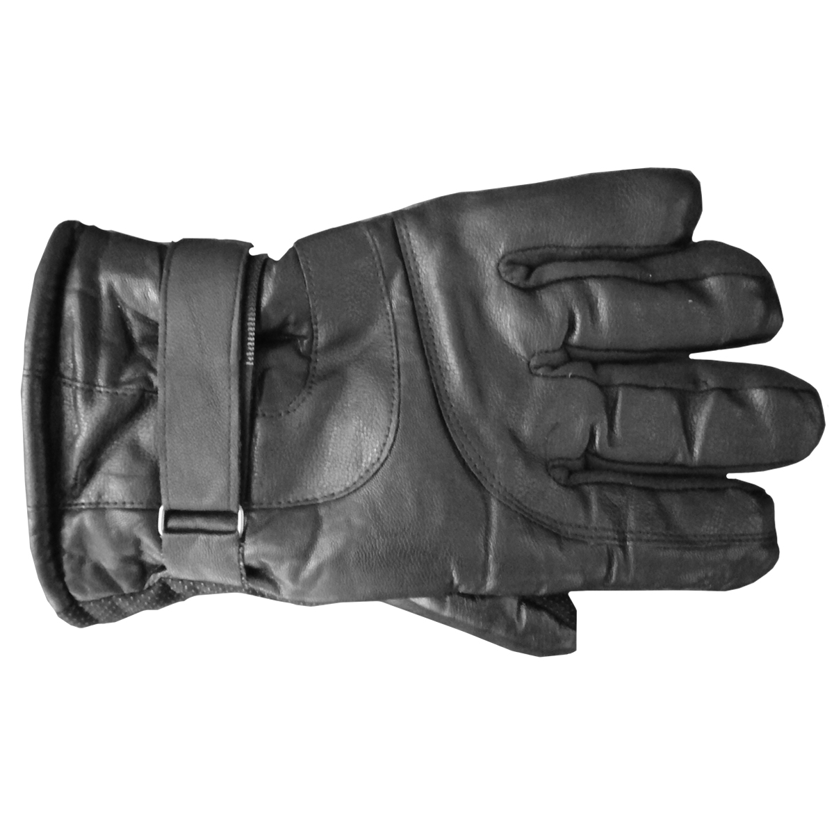GUANTE CUERO MOTO GRIPE DELUXE NEGRO - 3