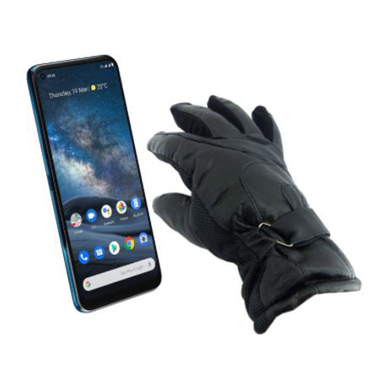 GUANTE CUERO MOTO GRIPE DELUXE NEGRO - 5