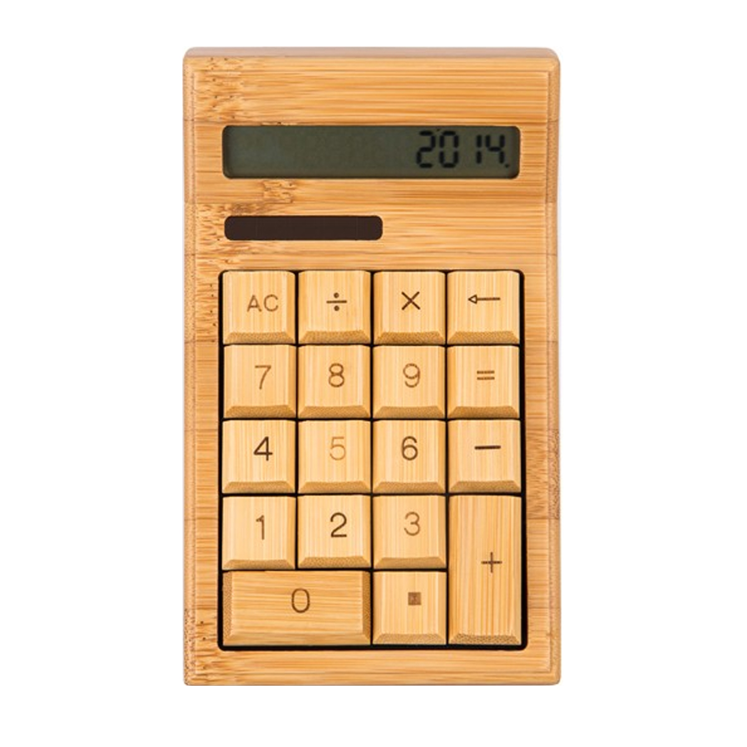 CALCULADORA IMPORTCLICK BAM.01 MESA ESCRITORIO BAMBÚ 12 DÍGITOS SOLAR ECOLÓGICO - 2