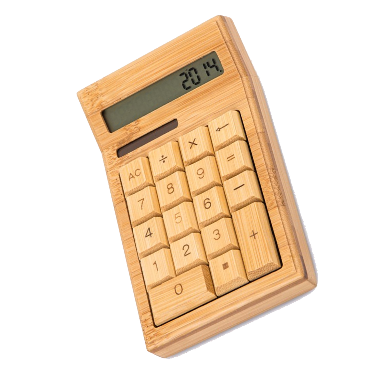 CALCULADORA IMPORTCLICK BAM.01 MESA ESCRITORIO BAMBÚ 12 DÍGITOS SOLAR ECOLÓGICO - 3