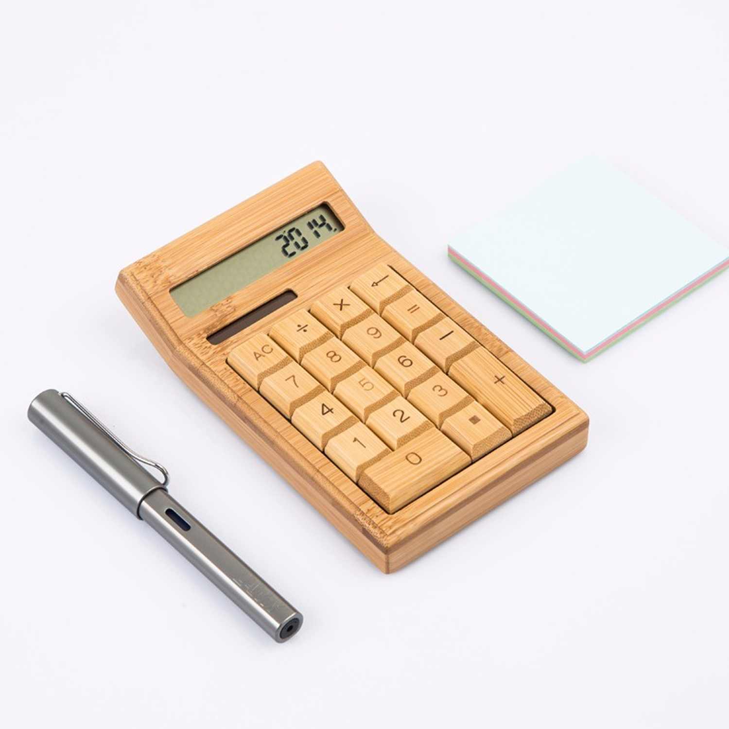 CALCULADORA IMPORTCLICK BAM.01 MESA ESCRITORIO BAMBÚ 12 DÍGITOS SOLAR ECOLÓGICO - 5
