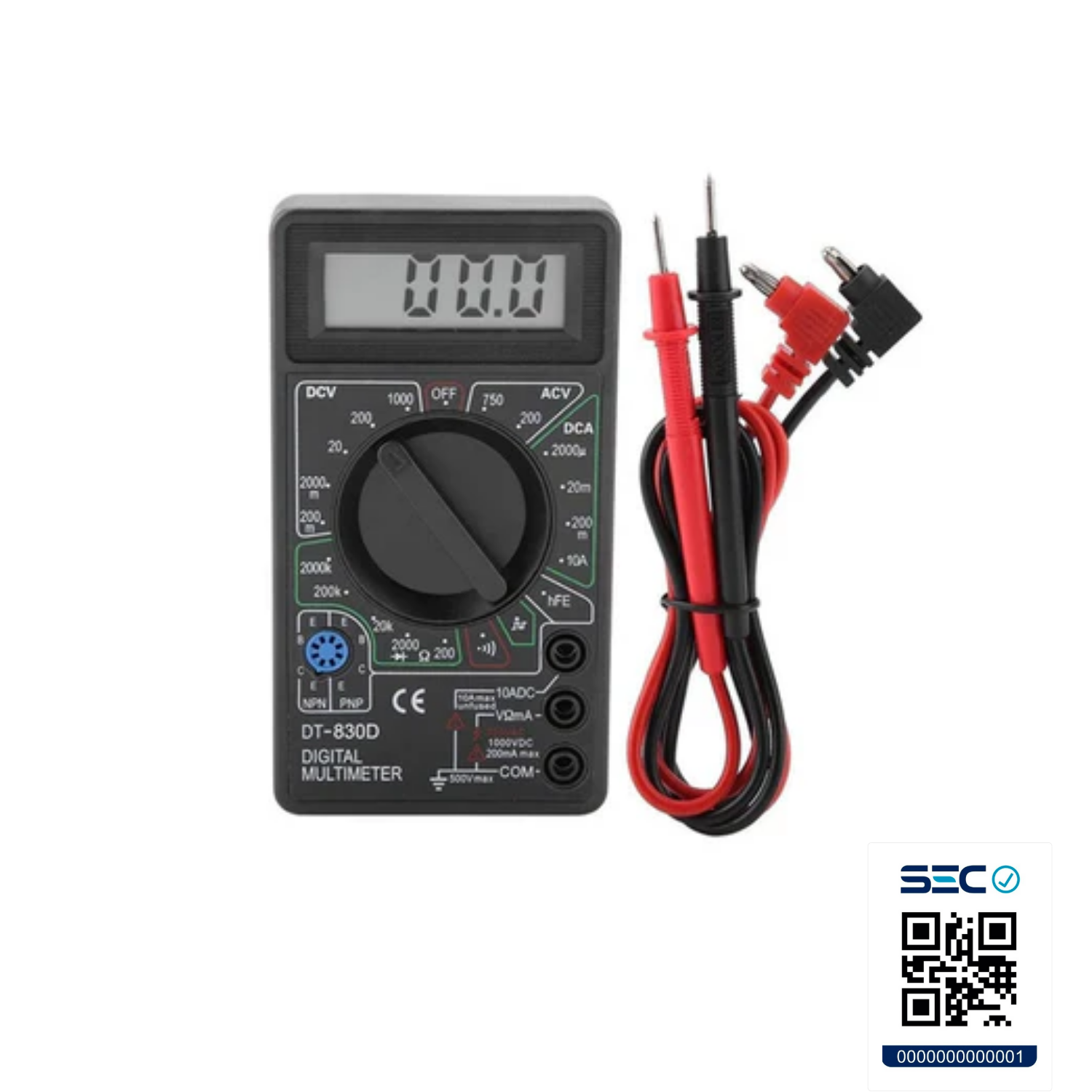 TESTER MULTÍMETRO ELECTRICIDAD DIGITAL - 6