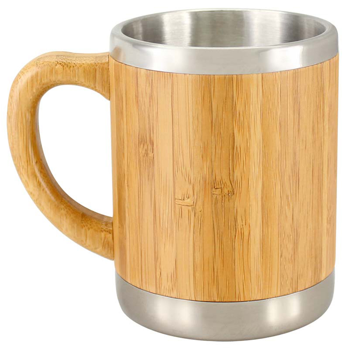 MUG TAZA MADERA BAMBÚ ASA ECOLÓGICO 350 ML - 1