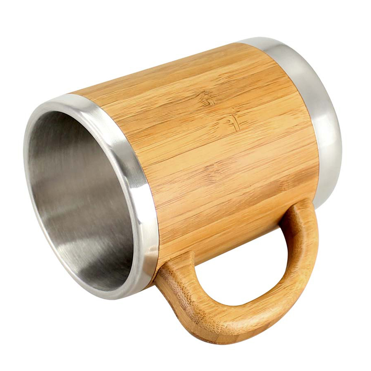 MUG TAZA MADERA BAMBÚ ASA ECOLÓGICO 350 ML - 3