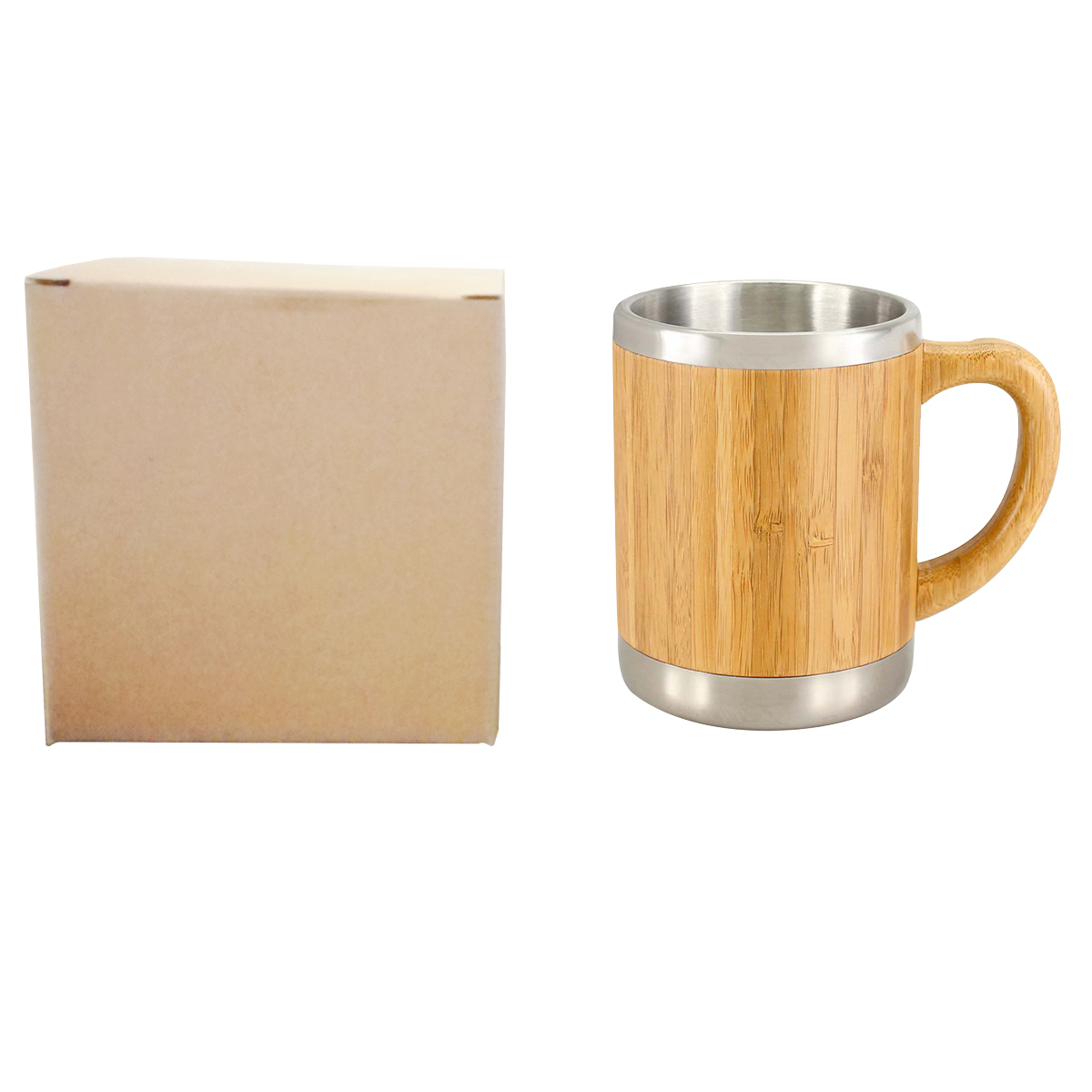 MUG TAZA MADERA BAMBÚ ASA ECOLÓGICO 350 ML - 4