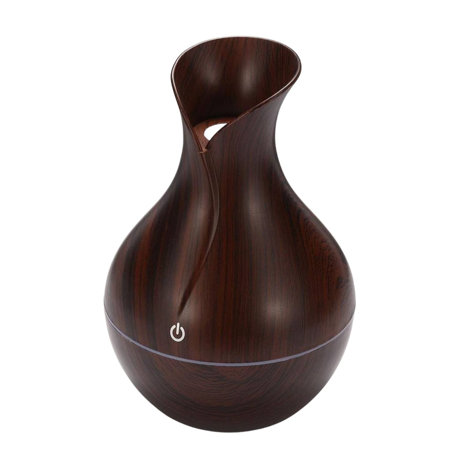 HUMIDIFICADOR AROMATIZADOR 130 ML JARRÓN MADERA LED USB - 2