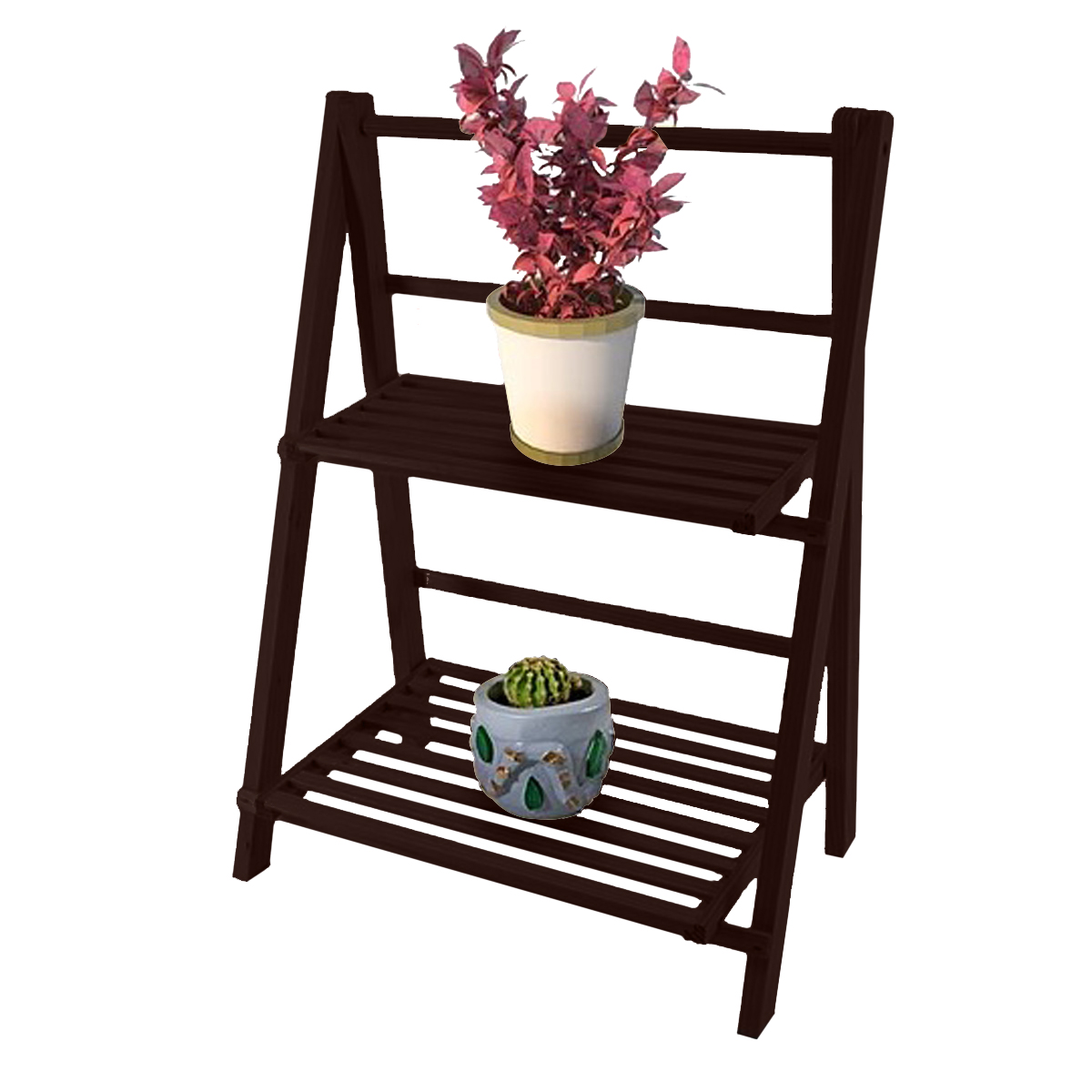 ESTANTE ORGANIZADOR MADERA 2 NIVELES 50 X 36 CM CAOBA - 3