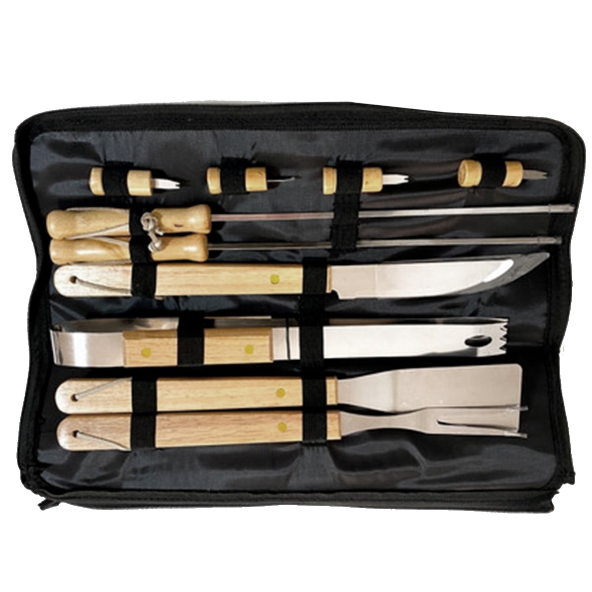 SET MALETÍN ASADO PARRILLA NEGRO 10 HERRAMIENTAS - 1