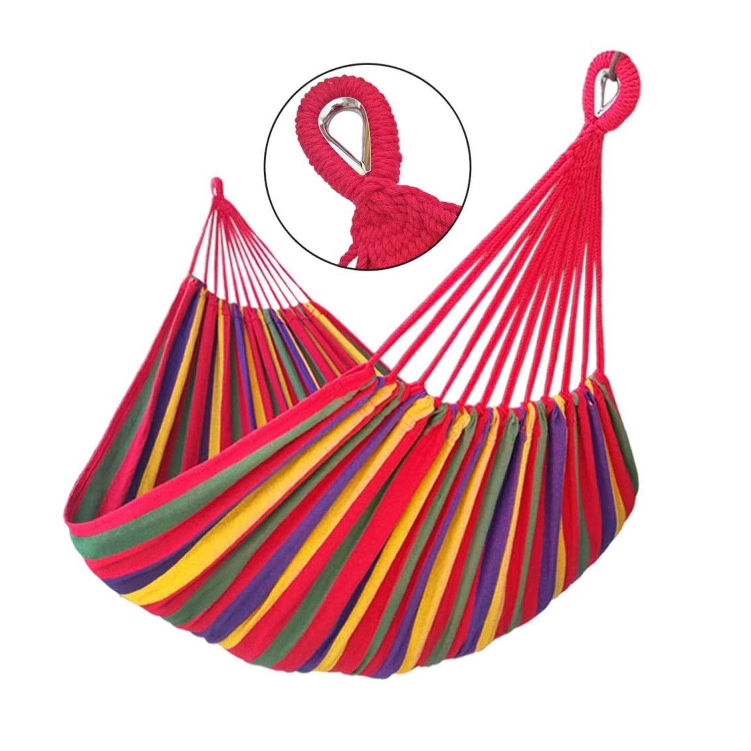 HAMACA IMPORTCLICK AIR.05 ALGODÓN MULTICOLOR 2 PLAZAS 180X150 CM - 2
