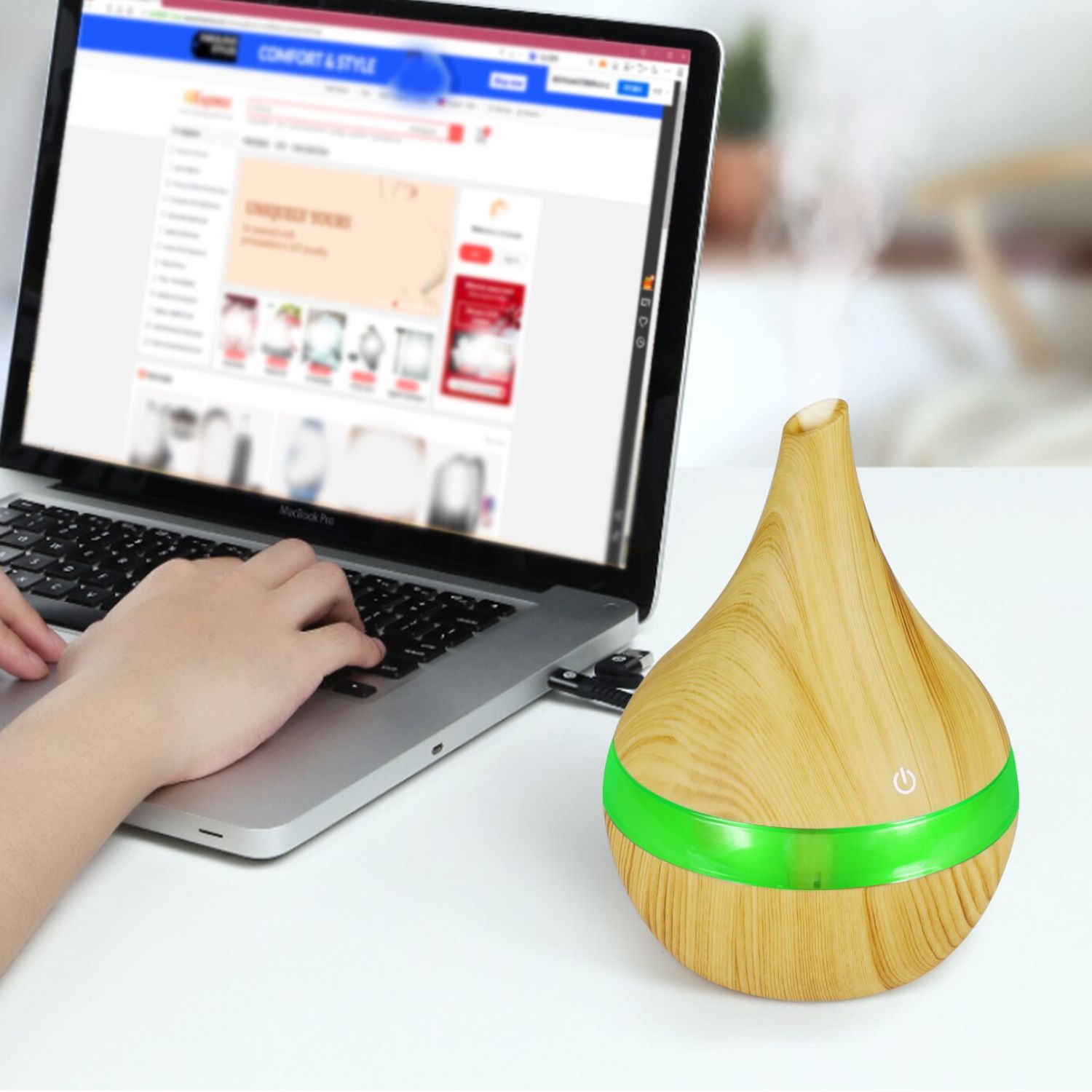 HUMIDIFICADOR DIFUSOR IMPORTCLICK HOG.12 AROMA LUZ CAFÉ - 5