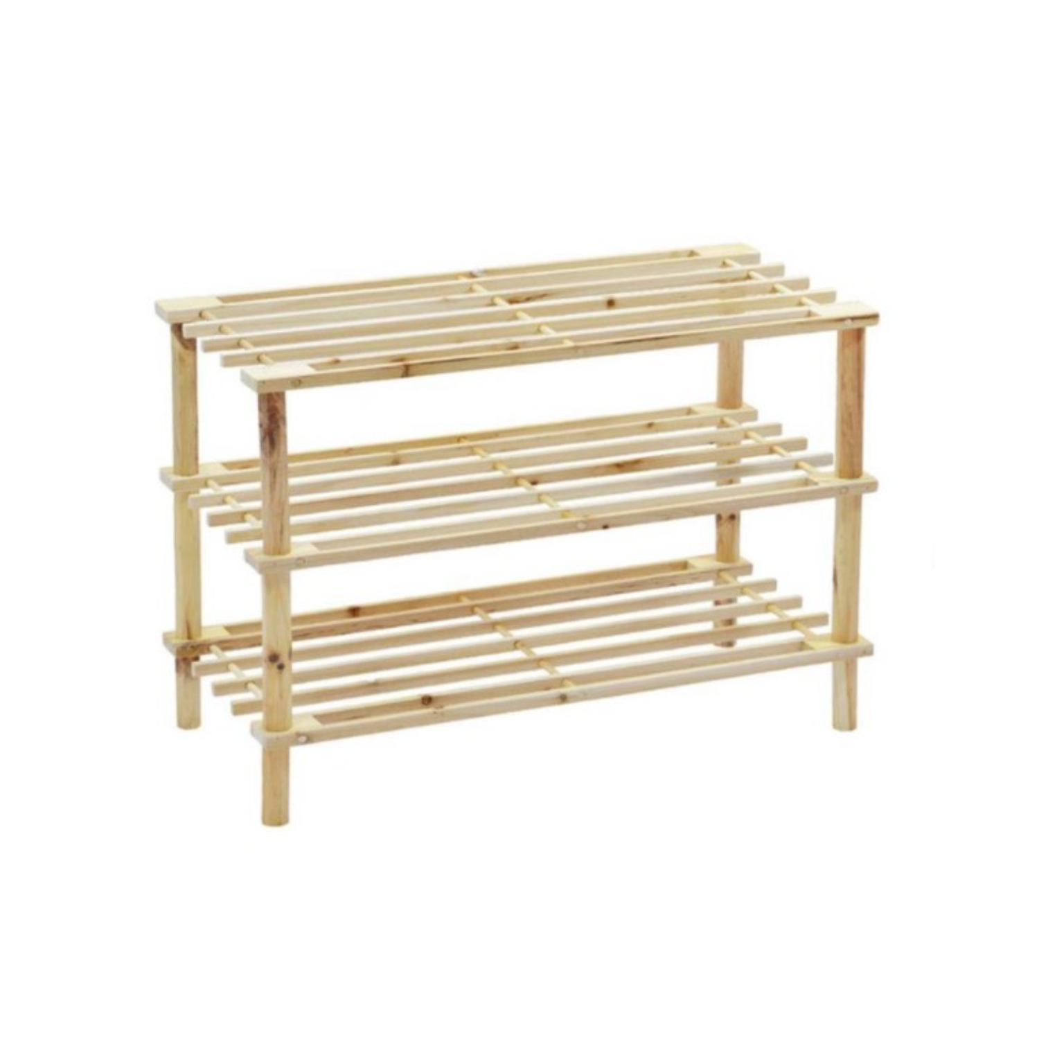 ZAPATERO IMPORTCLICK HOG.18 ORGANIZADOR 3 NIVELES 63X48.5X26 CM CAFÉ MADERA - 2