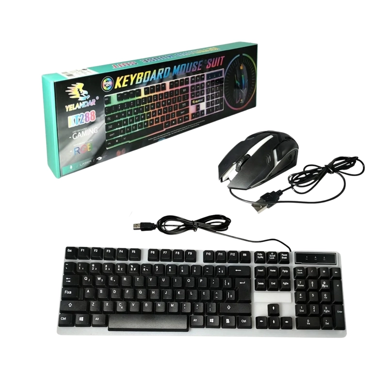 TECLADO IMPORTCLICK KIT GAMER + MOUSE RGB COLORES TEC.11 - 1