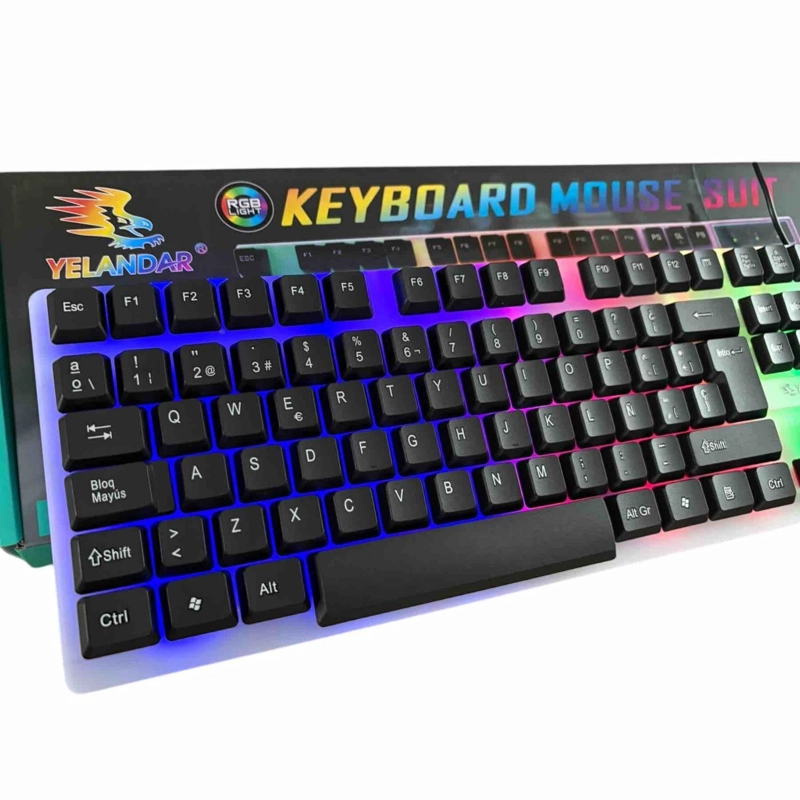 TECLADO IMPORTCLICK KIT GAMER + MOUSE RGB COLORES TEC.11 - 3