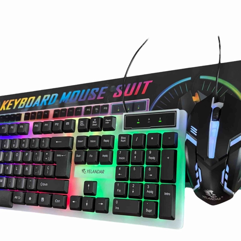 TECLADO IMPORTCLICK KIT GAMER + MOUSE RGB COLORES TEC.11 - 5
