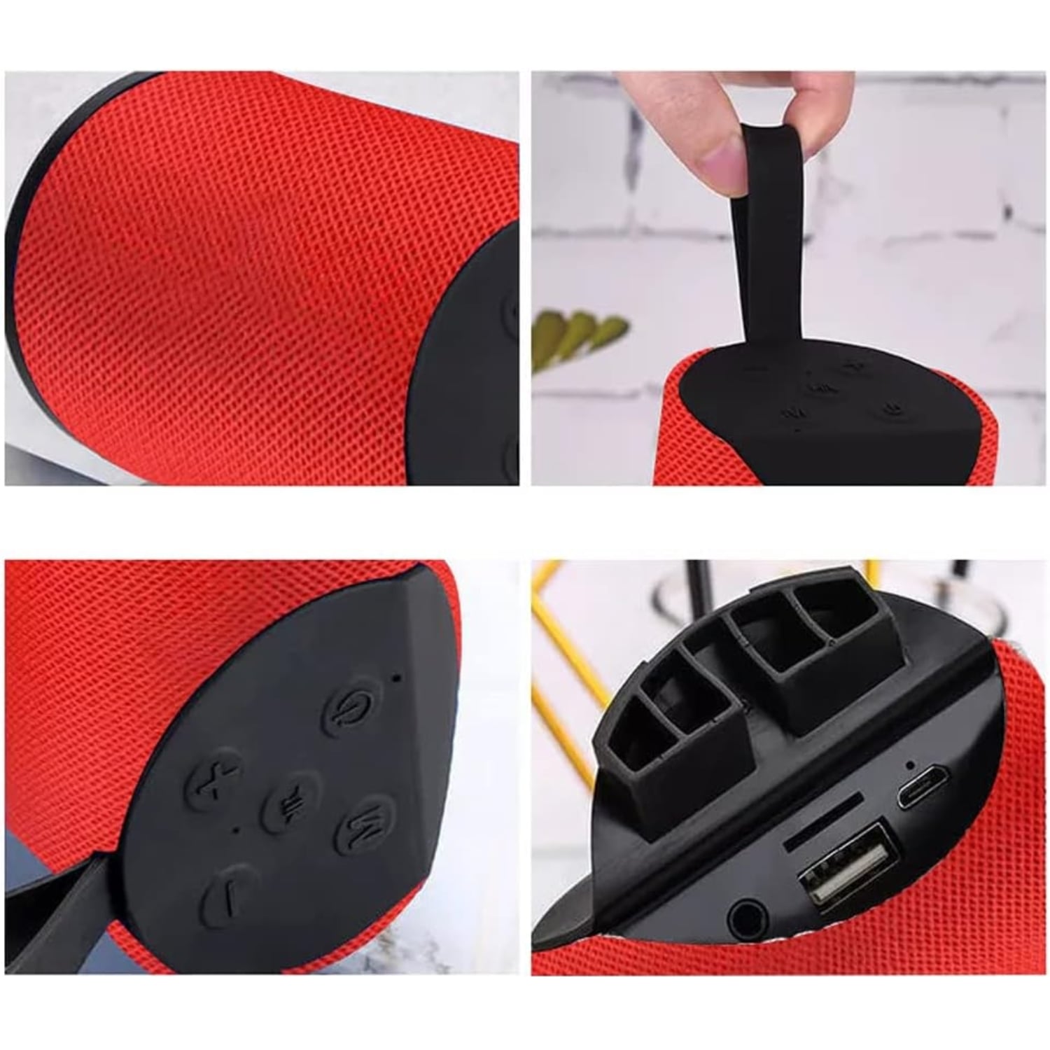PARLANTE BLUETOOTH IMPORTCLICK TEC.18 ALTAVOZ ROJO USB - 4