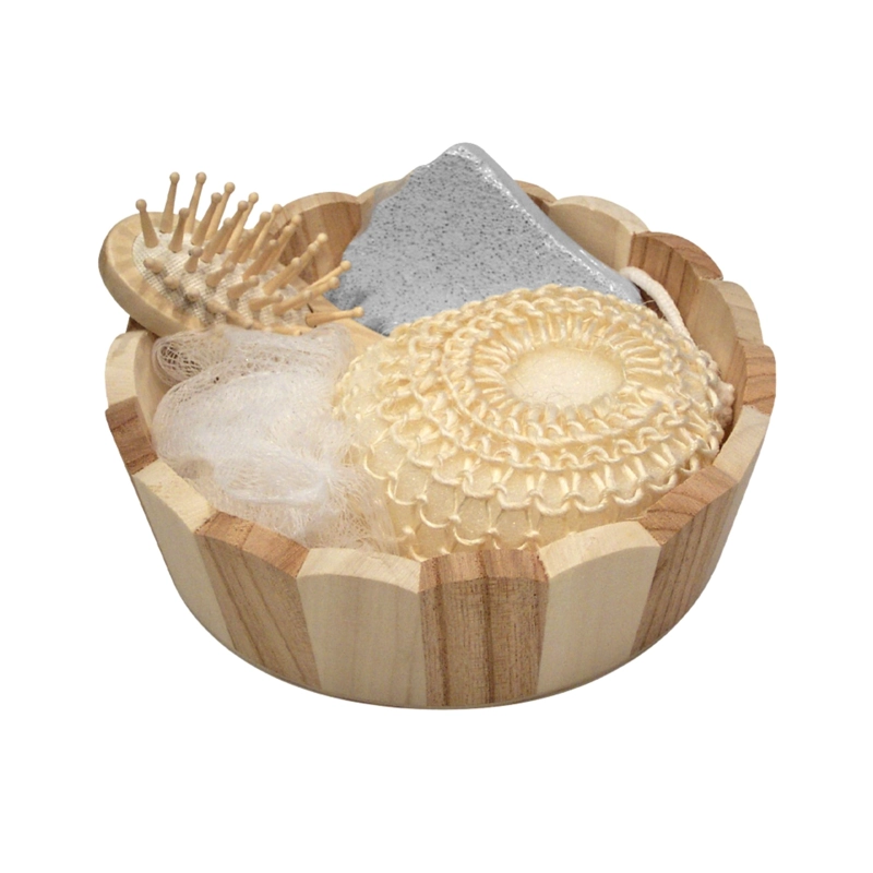 CANASTO IMPORTCLICK SAL02 MADERA BELLEZA CUIDADO PERSONAL - 1