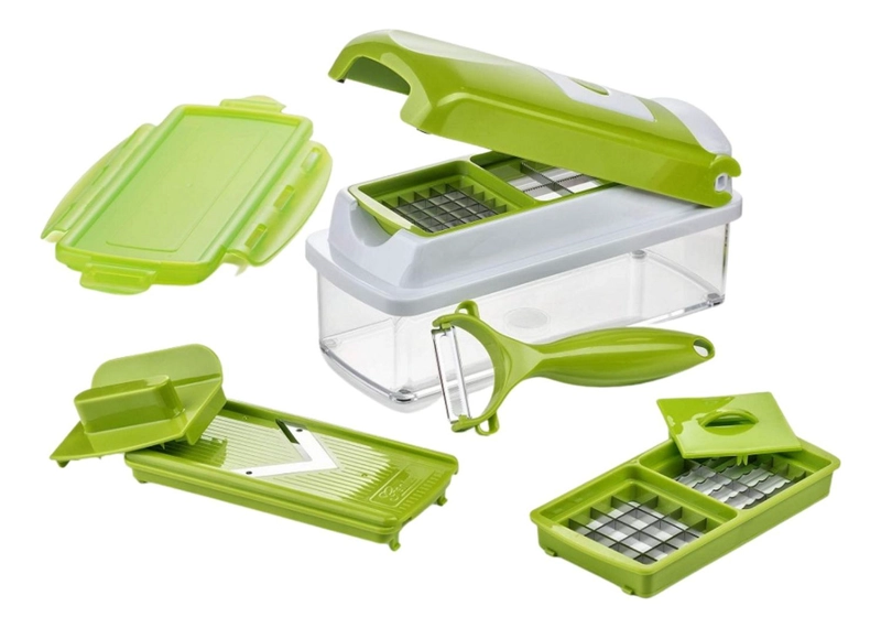 PICADOR RALLADOR CORTADOR MULTIUSO FRUTAS VERDURAS - 1