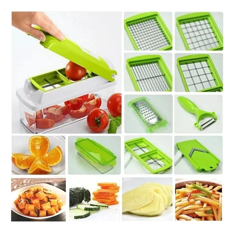 PICADOR RALLADOR CORTADOR MULTIUSO FRUTAS VERDURAS - 4