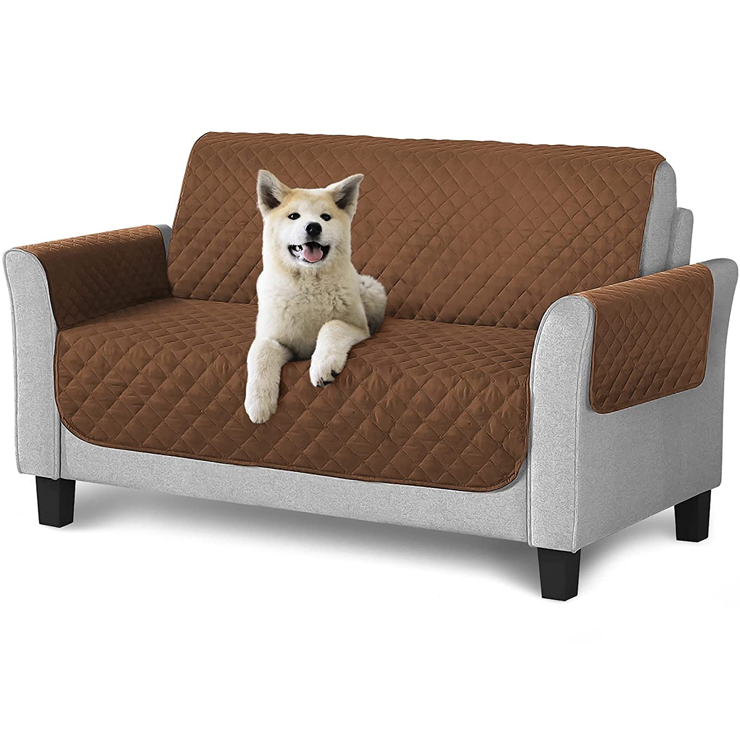 FUNDA COBERTOR PROTECTOR SOFÁ SILLÓN 2 CUERPOS CAFÉ - 2