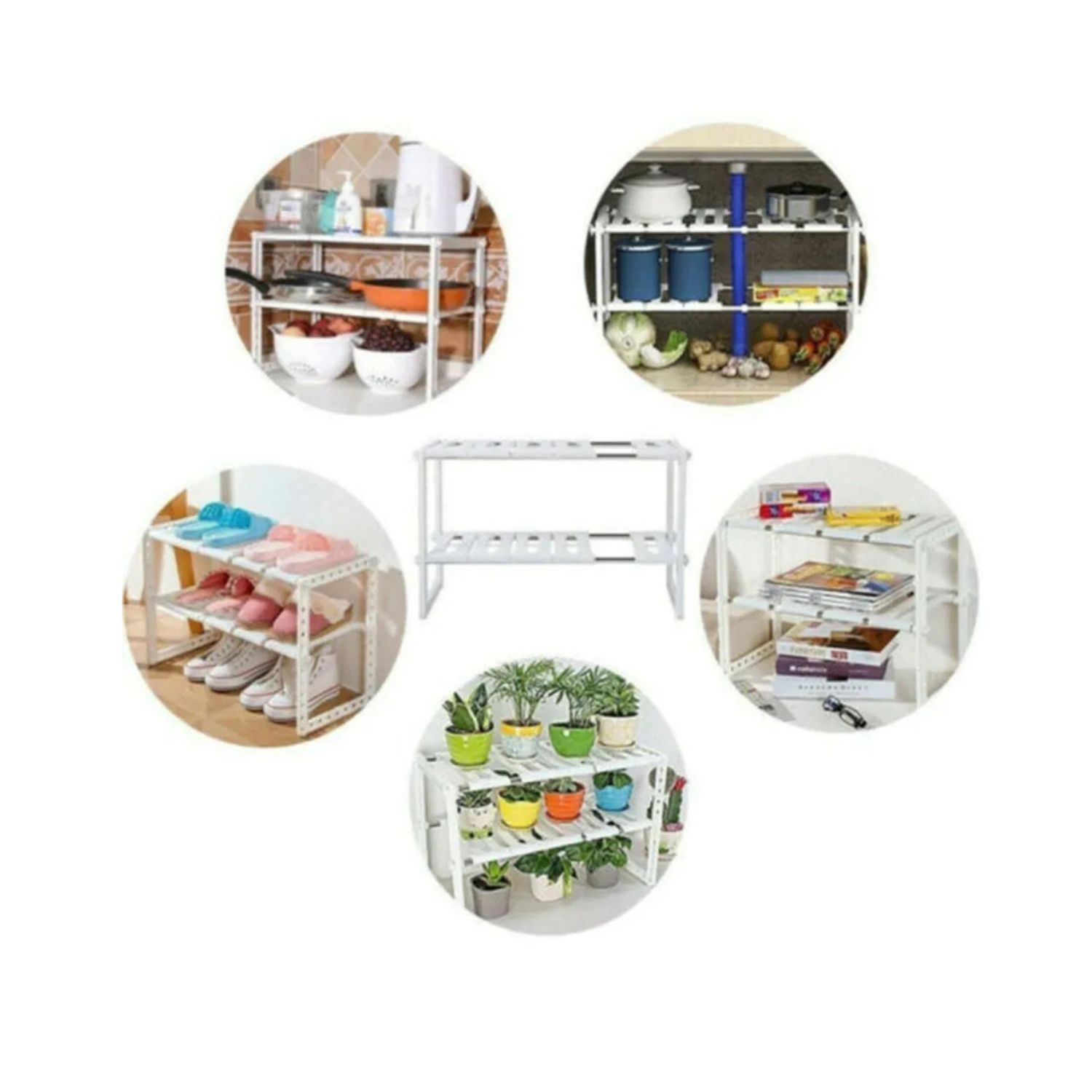 ESTANTE ORGANIZADOR 2 NIVELES MULTIUSO COCINA 75X46X26 CM - 4