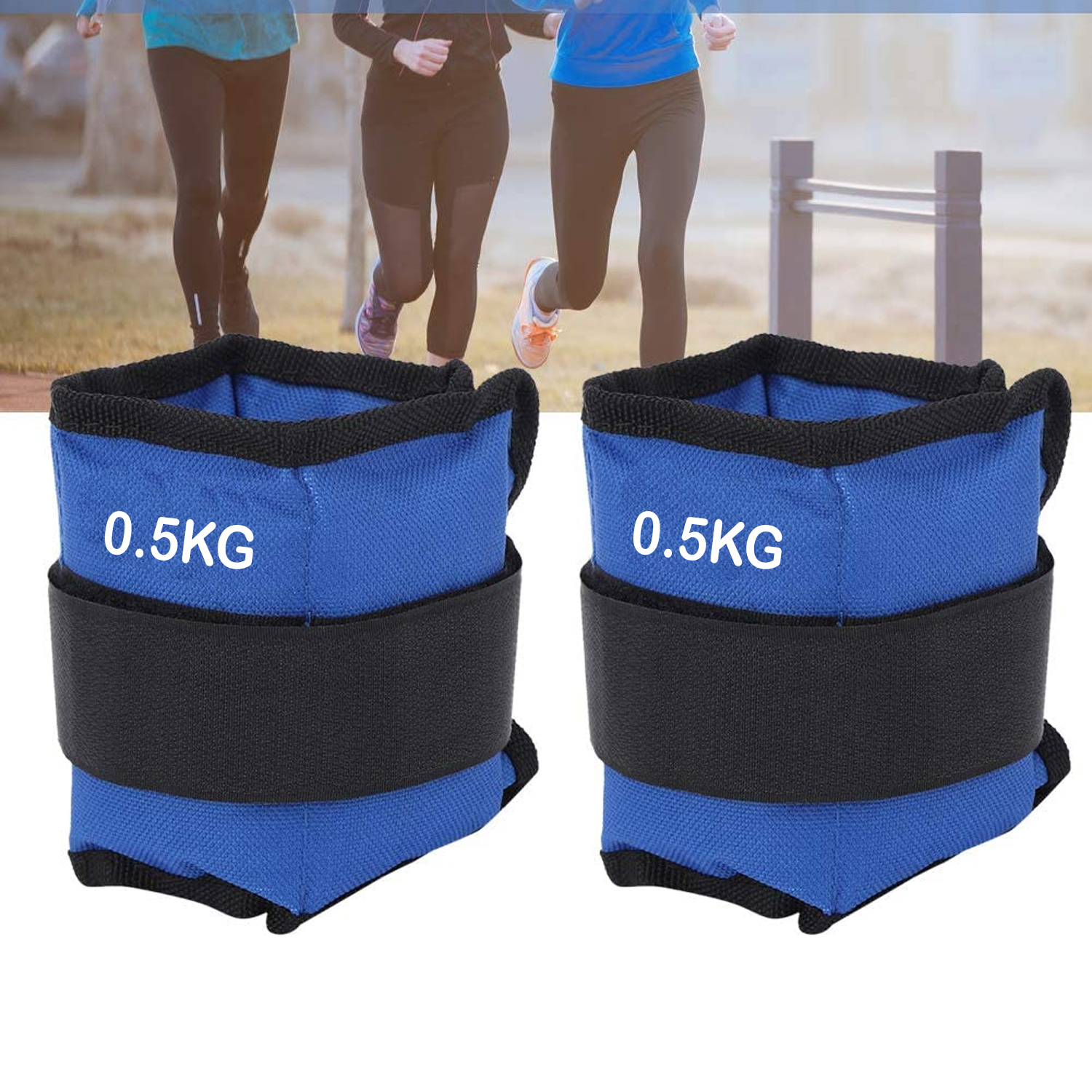 PESAS DEPORTIVAS IMPORTCLICK DEP.19 1 KG TOBILLOS MUÑECA AZUL - 6