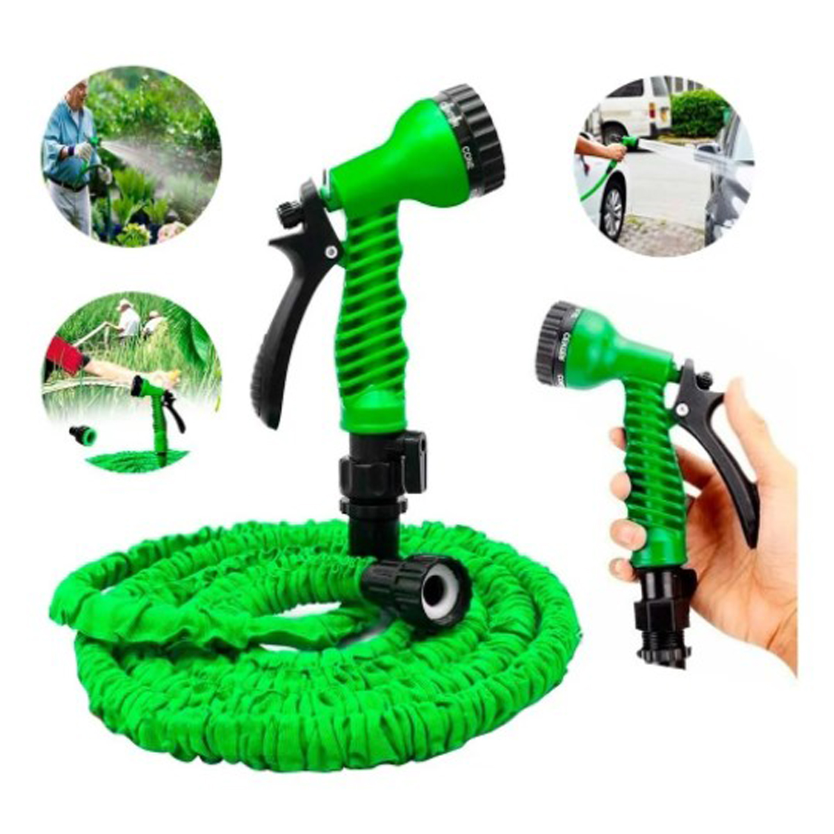 MANGUERA IMPORTCLICK HOG.33 REFORZADA RETRÁCTIL 30 MTS JARDÍN VERDE - 5