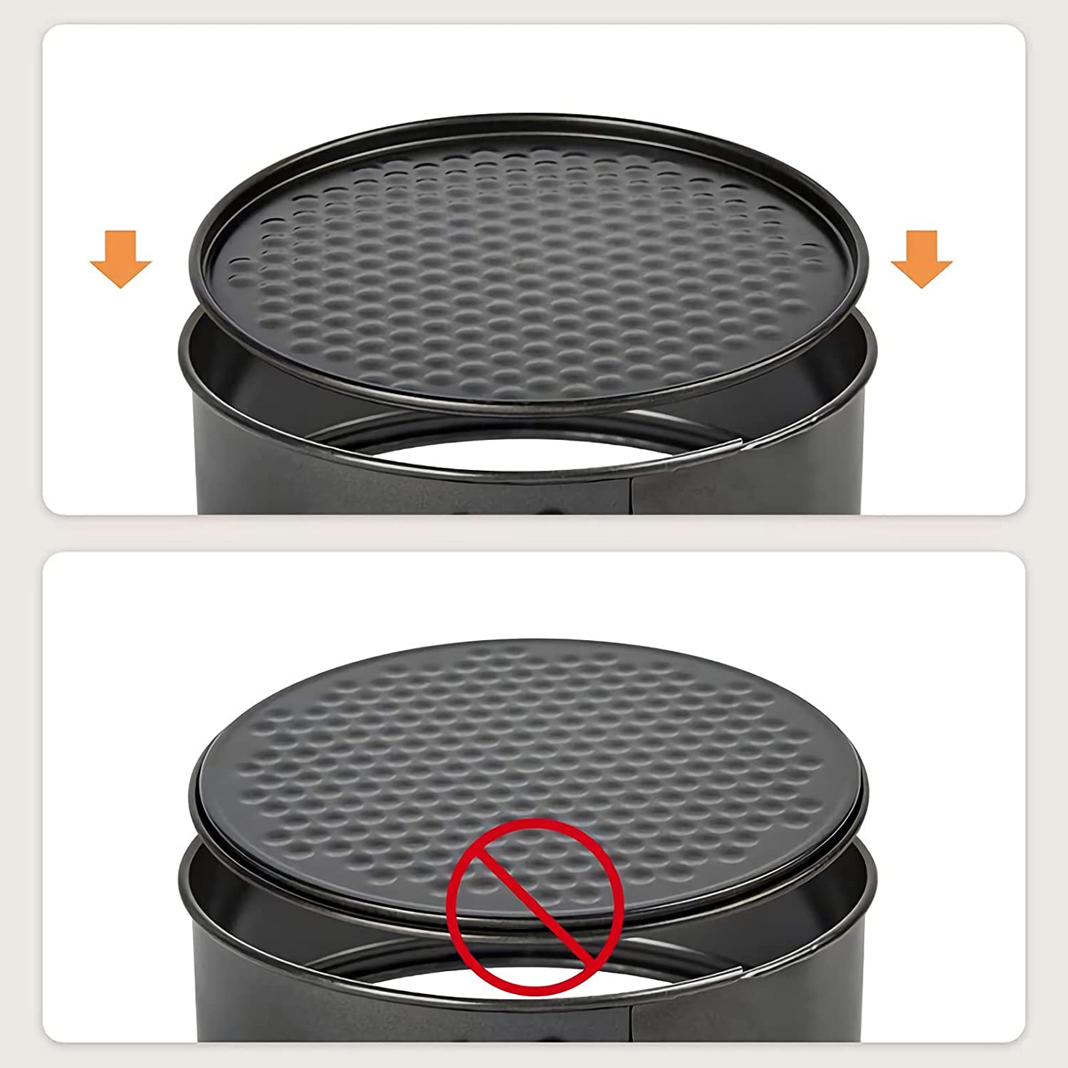 SET 3 MOLDES CIRCULAR DESMONTABLE ANTIADHERENTE COCINA - 3