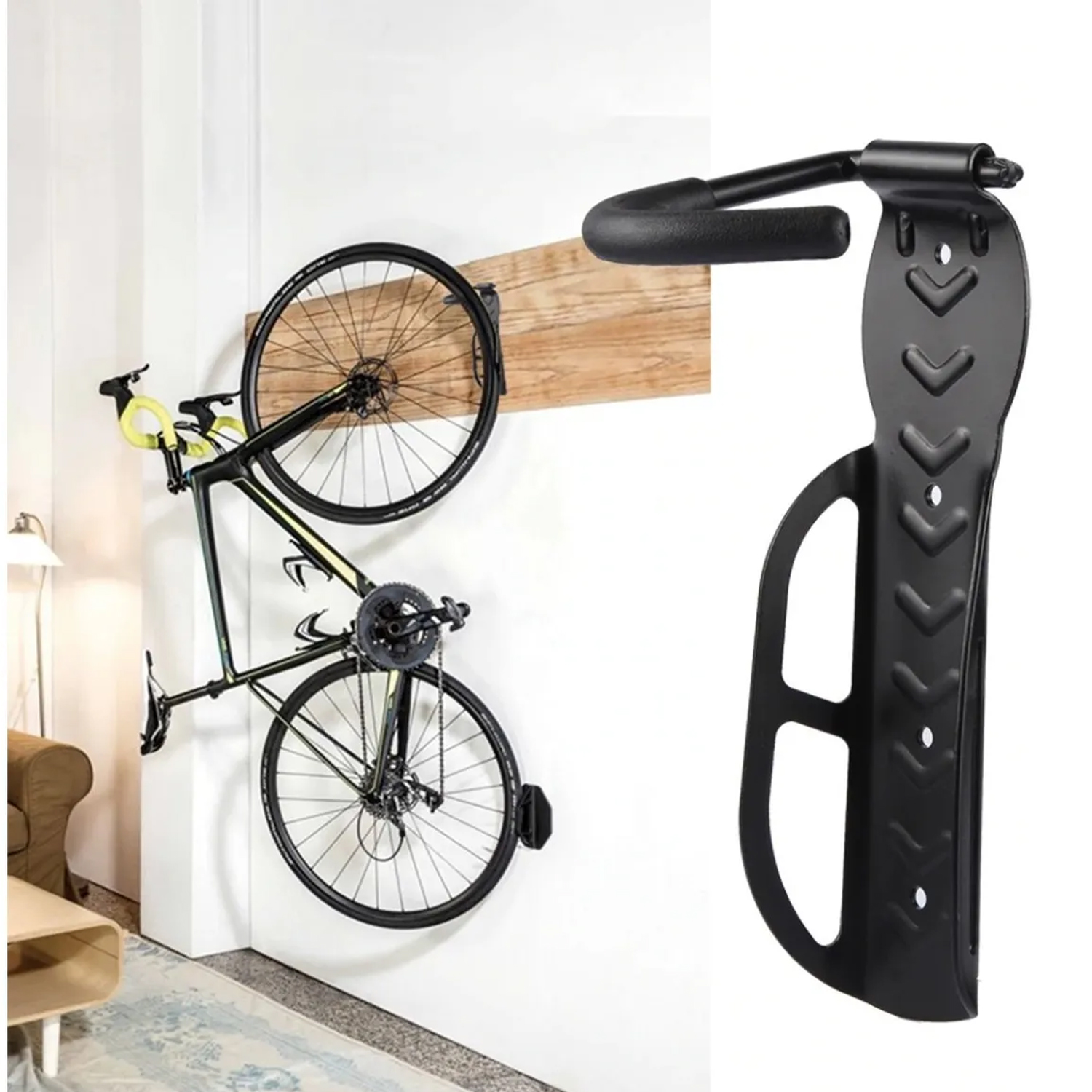 SOPORTE PORTABICICLETAS COLGADOR DE PARED - 6