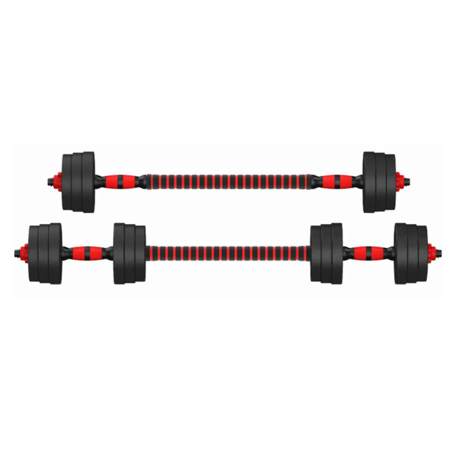 SET MANCUERNAS IMPORTCLICK DEP.21 10 KG BARRA ARMABLE AJUSTABLE PROFESIONAL - 2