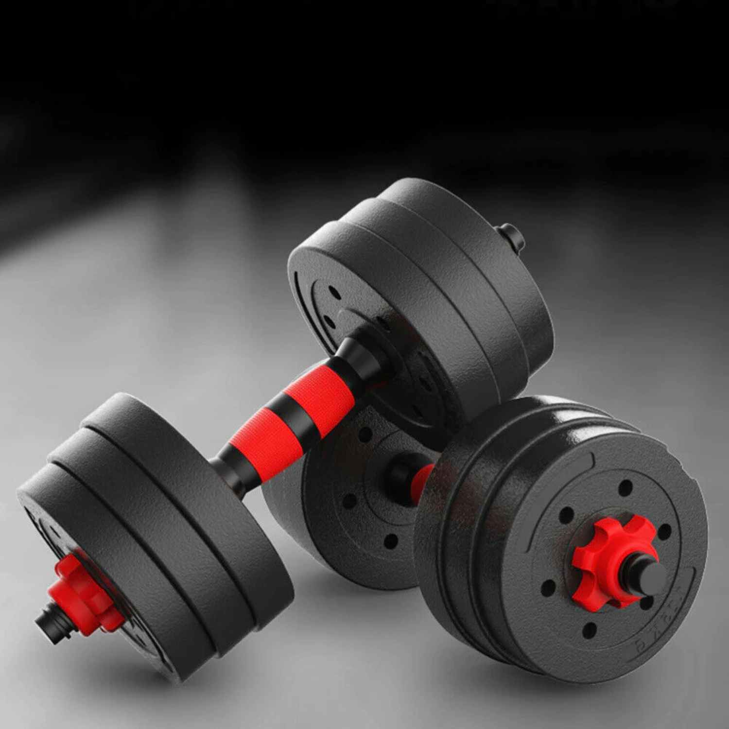 SET MANCUERNAS IMPORTCLICK DEP.21 10 KG BARRA ARMABLE AJUSTABLE PROFESIONAL - 6