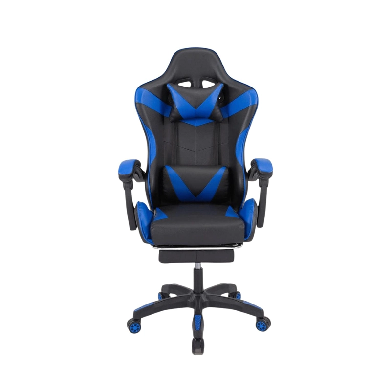 SILLA GAMER OFICINA AJUSTABLE RECLINABLE AZUL - 1
