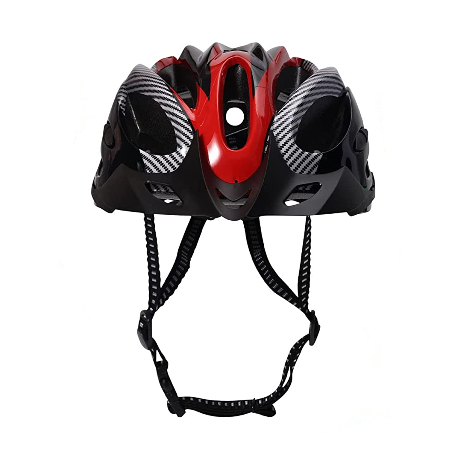 CASCO EN COLOR ROJO BICICLETA PROFESIONAL FULL SEGURIDAD CON LUZ - 2